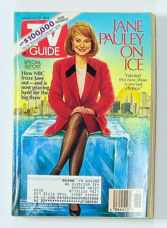 TV Guide Magazine March 14 1992 Jane Pauley On Ice NY Metro Ed.