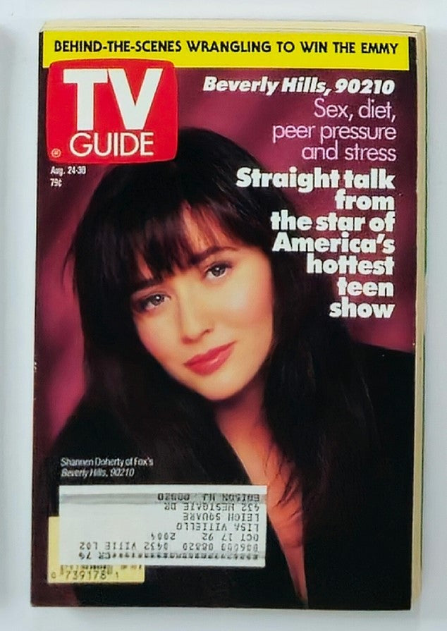 TV Guide Magazine August 24 1991 Actress Shannen Doherty NY Metro Ed.