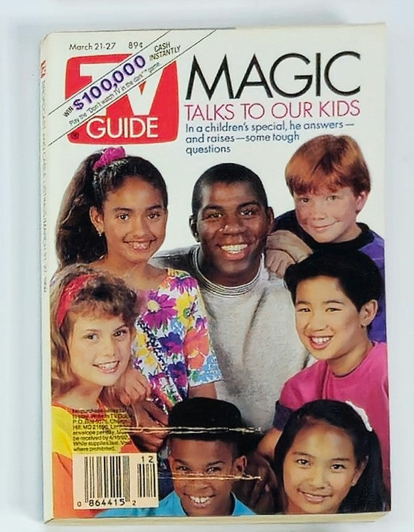 TV Guide Magazine March 21 1992 Magic Johnson Talks To Our Kids NY Metro Ed.