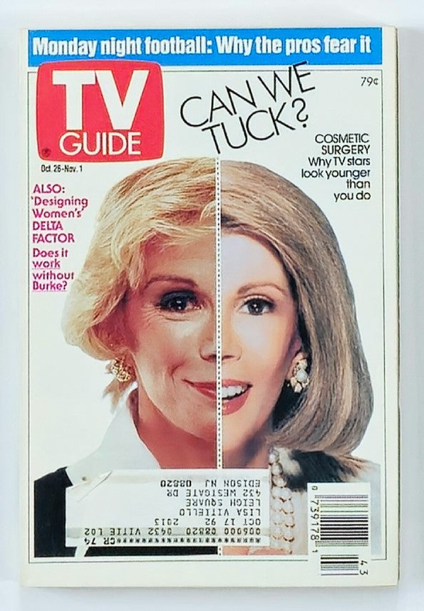 TV Guide Magazine October 26 1991 Joan Rivers Before & After NY Metro Ed.