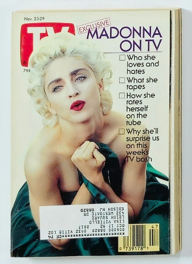 TV Guide Magazine November 23 1991 Madonna on TV NY Metro Ed.