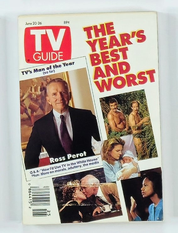 TV Guide Magazine June 20 1992 Ross Perot TV's Man of the Year NY Metro Ed.