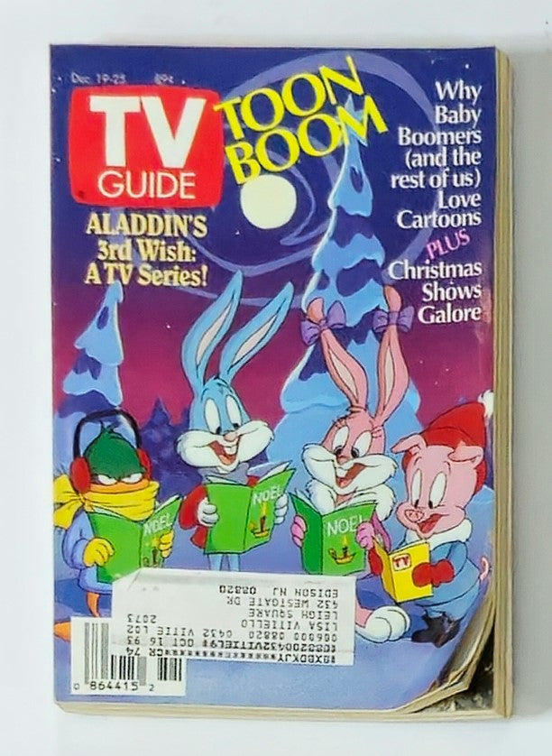 TV Guide Magazine December 19 1992 The Looney Tunes Boom NY Metro Ed.