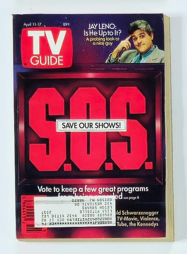 TV Guide Magazine April 11 1992 Jay Leno Save Our Shows NY Metro Ed.