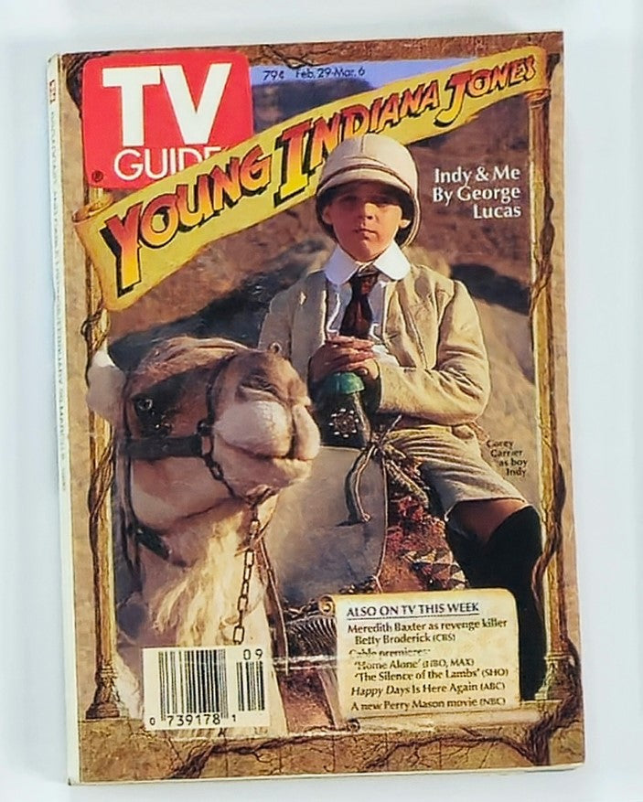 TV Guide Magazine February 29 1992 Corey Carrier as Boy Indy NY Metro Ed.