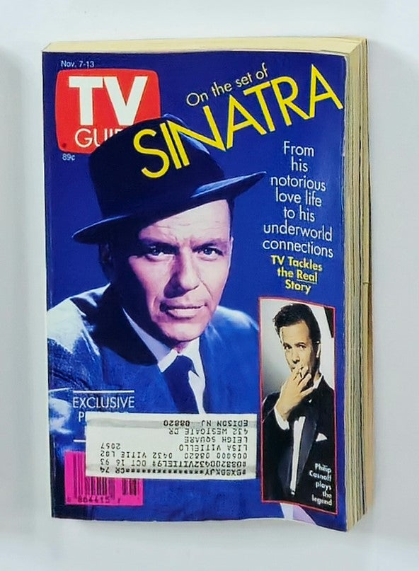 TV Guide Magazine November 7 1992 Frank Sinatra, Philip Casnof NY Metro Ed.