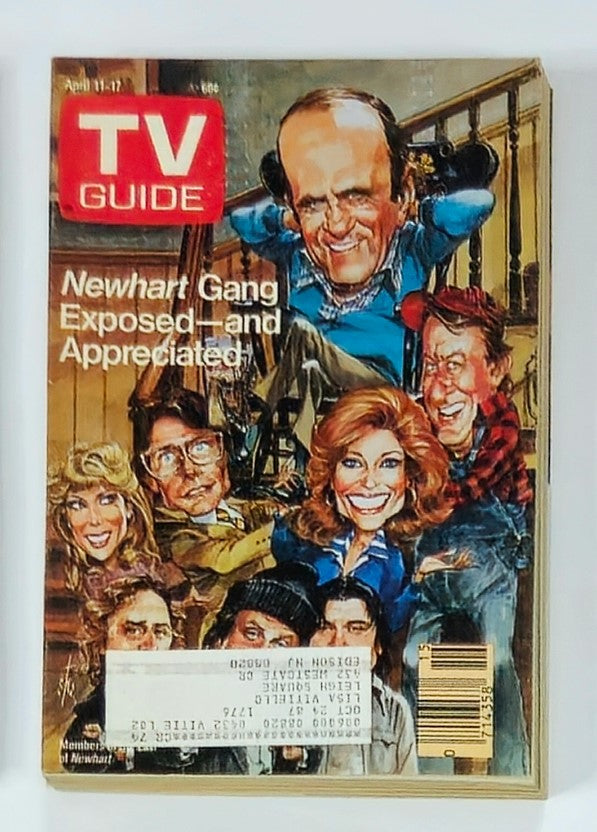 TV Guide Magazine April 11 1987 Members of the Cast of Newhart NY Metro Ed.