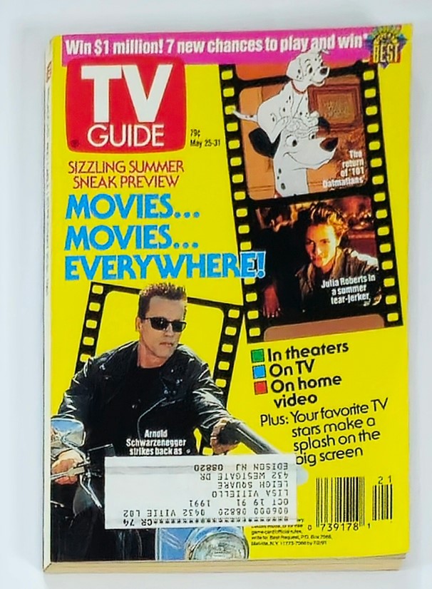 TV Guide Magazine May 25 1991 Arnold Schwarzenegger NY Metro Ed.