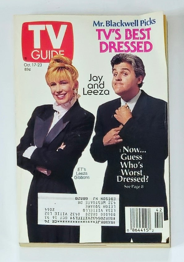 TV Guide Magazine October 17 1992 Leeza Gibbons & Jay Leno NY Metro Ed.