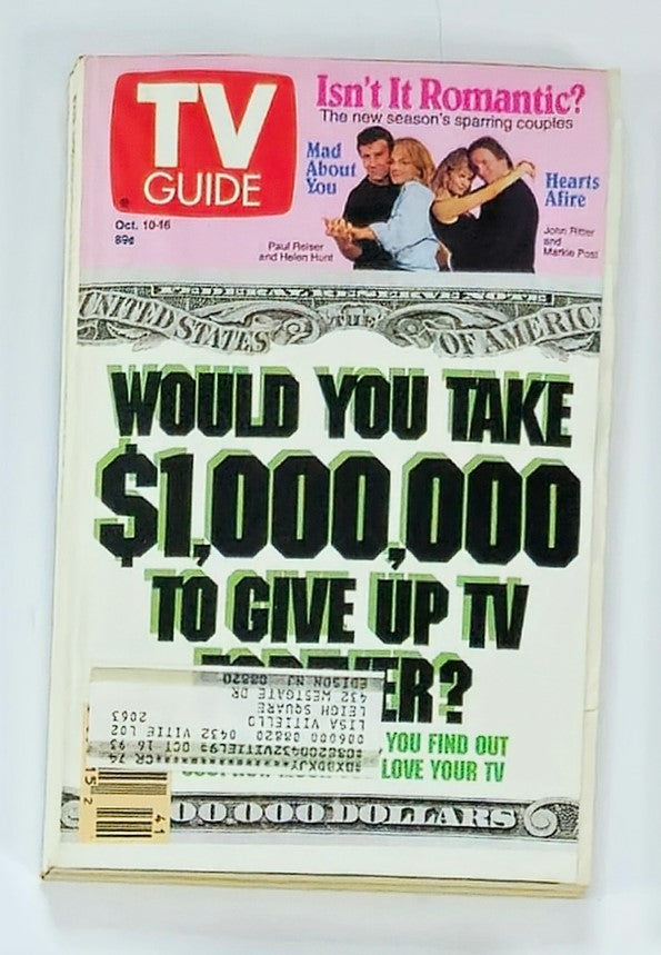 TV Guide Magazine October 10 1992 Paul Resier & Helen Hunt NY Metro Ed.