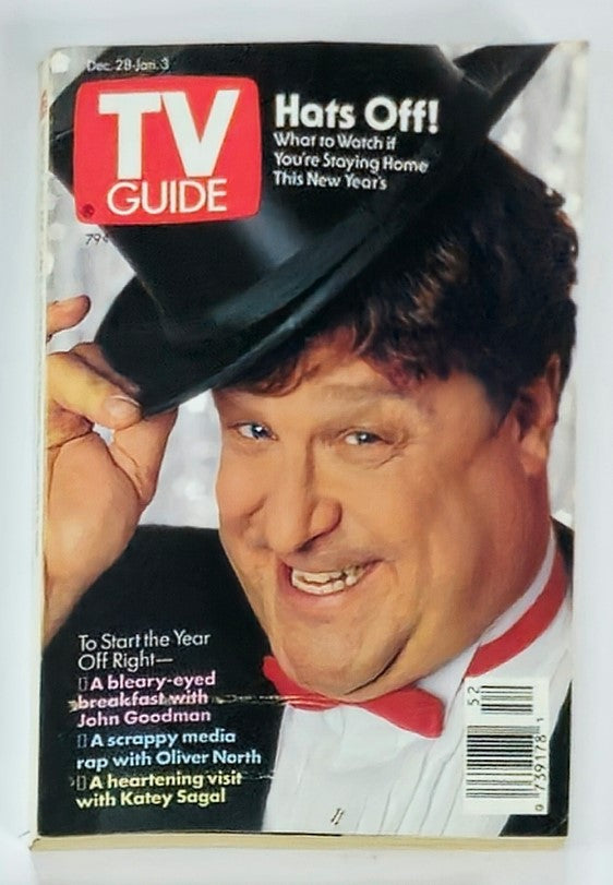 TV Guide Magazine December 28 1991 John Goodman & Katey Sagal NY Metro Ed.