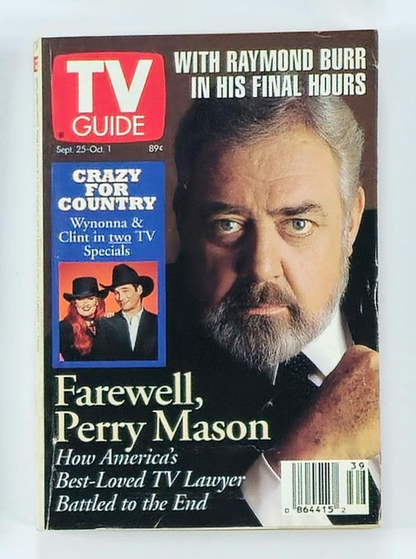 TV Guide Magazine September 25 1993 Perry Mason, Wynonna & Clint NY Metro Ed.