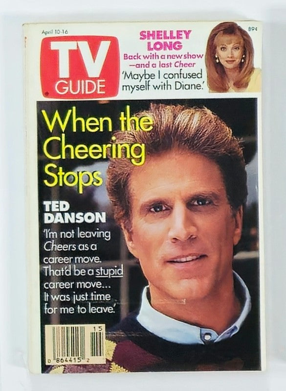 TV Guide Magazine April 10 1993 Ted Danson and Shelley Long NY Metro Ed.