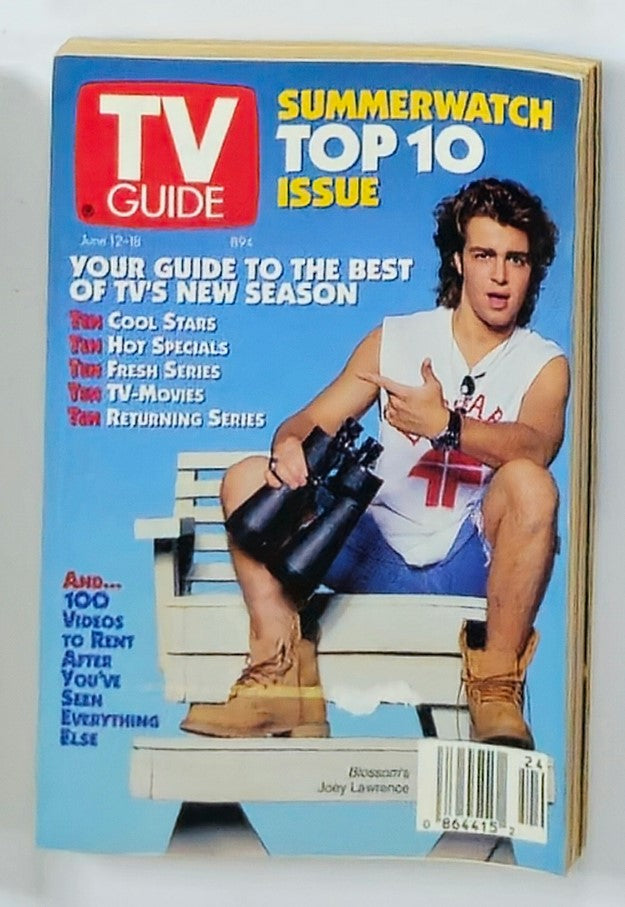 TV Guide Magazine June 12 1993 Blossom's Joey Lawrence NY Metro Ed.