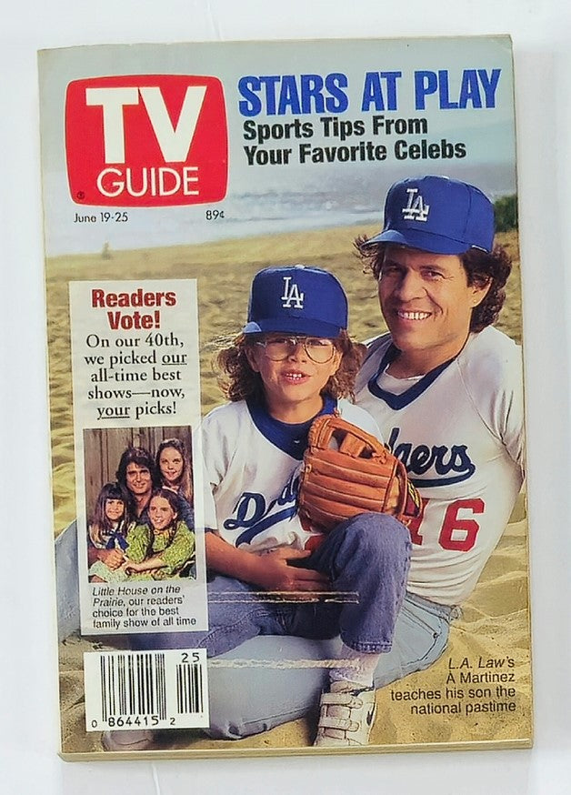 TV Guide Magazine June 19 1993 A Martinez of LA Laws with his Son NY Metro Ed.