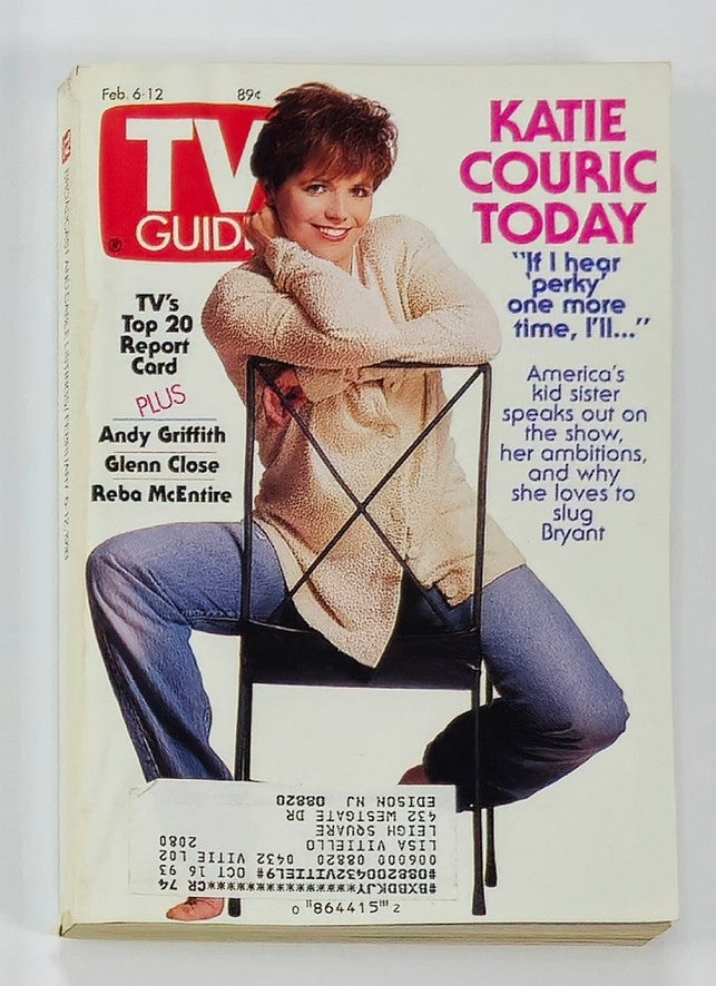 TV Guide Magazine February 6 1993 Katie Couric Today NY Metro Ed.