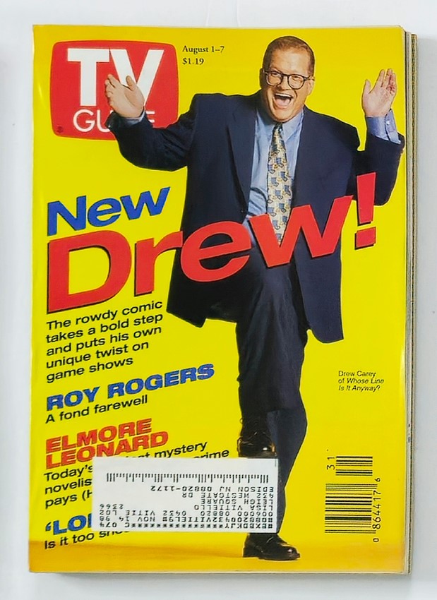 TV Guide Magazine August 1 1998 Drew Carey and Roy Rogers NY Metro Ed.