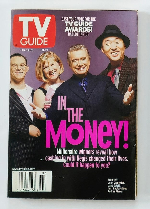 TV Guide Magazine January 15 2000 John Carpenter, Regis Philbin NY Metro Ed.