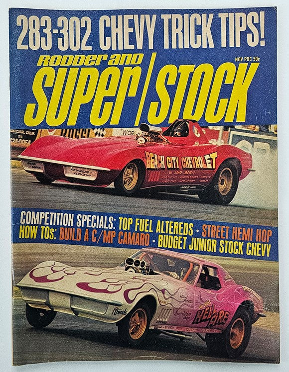 VTG Rodder and Super Stock Magazine November 1969 Budget Junior Chevy No Label