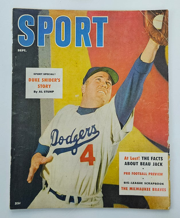 VTG Sport Magazine September 1955 Duke Snider's Story by Al Stump No Label