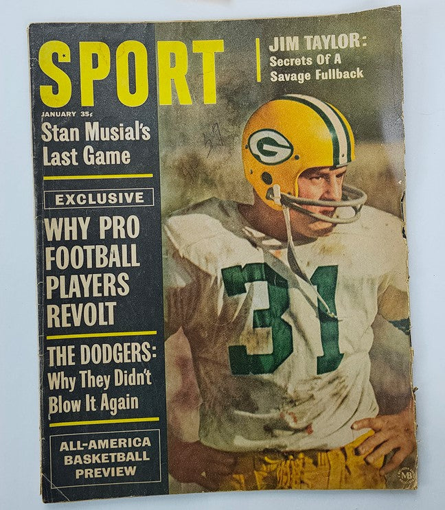 VTG Sport Magazine January 1964 Jim Taylor Secrets of a Savage Fullback No Label