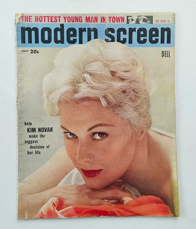 VTG Modern Screen Magazine July 1956 Kim Novak No Label