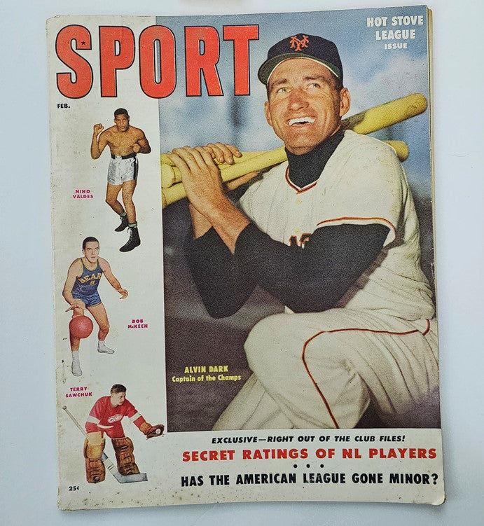 VTG Sport Magazine February 1955 MLB Giants Alvin Dark No Label