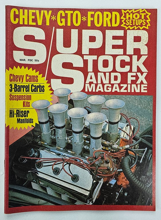 VTG Super Stock and F/X Magazine March 1968 H-Riser Manifolds No Label