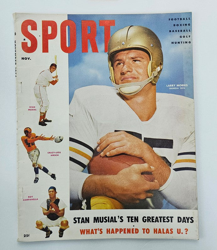 VTG Sport Magazine November 1954 Larry Morris, Stan Musial No Label