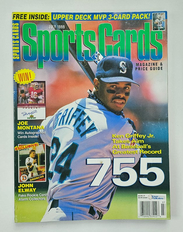 Sports Cards Magazine July 1999 Ken Griffey Jr. & Joe Montana No Label