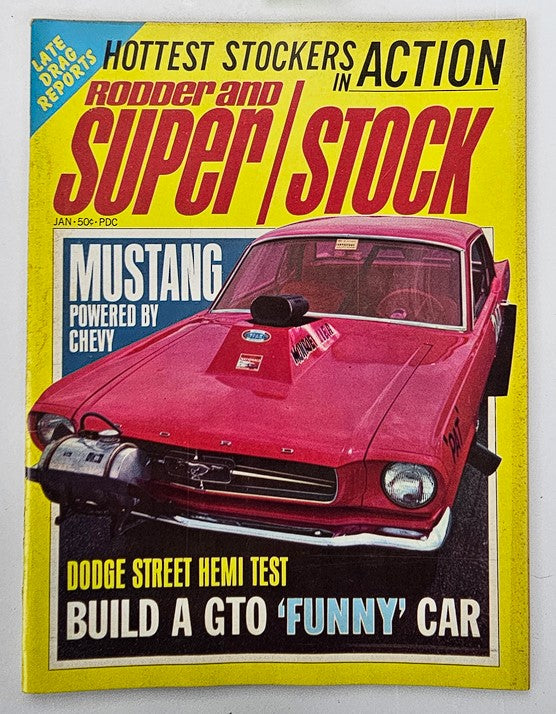 VTG Rodder and Super Stock Magazine January 1966 Mustang Powered Chevy No Label