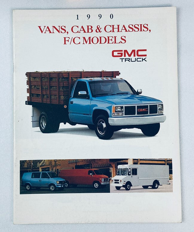 1990 GMC Vans, Cab & Chassis F/C Models Truck Dealer Sales Brochure No Label