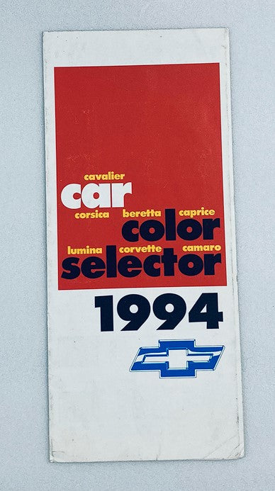 1994 Chevrolet Passenger Car Exterior Colors Sales Brochure No Label