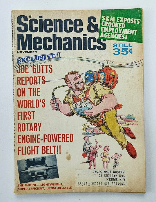 VTG Science & Mechanics Magazine November 1968 First Rotary Engine-Powered Belt