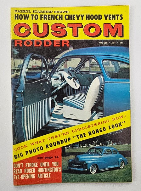 VTG Custom Rodder Magazine August 1960 Vol 7 No 2 The Bongo Look No Label