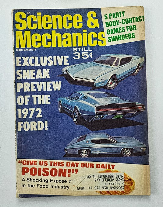 VTG Science & Mechanics Magazine December 1968 The 1972 Sneak Preview of Ford