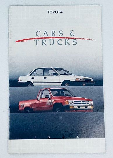 1988 Toyota Cars & Trucks Dealer Showroom Sales Brochure Guide Catalog