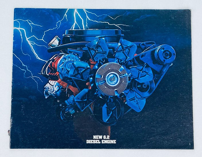 1982 Chevrolet New 6.2 Diesel Engine Dealer Sales Brochure Guide Catalog