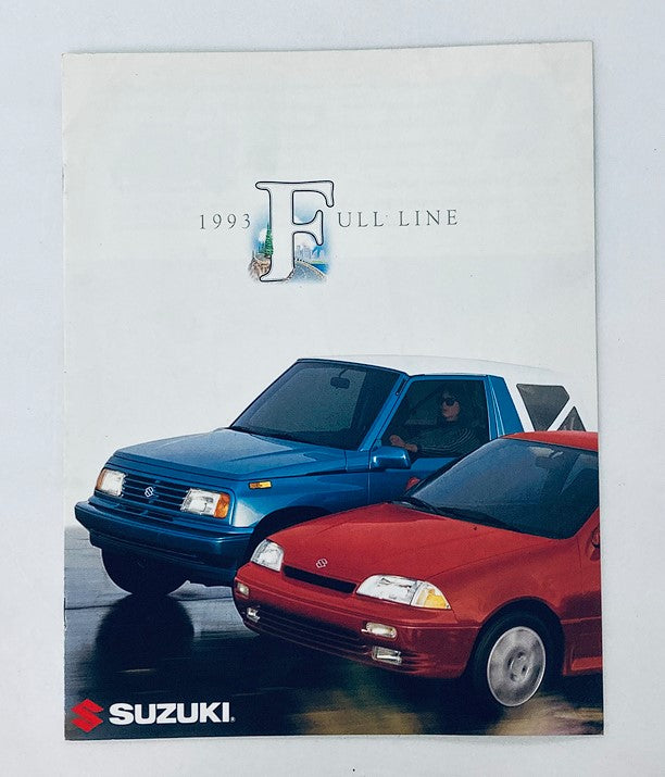 1993 Suzuki Full-Line Car Dealer Showroom Sales Brochure Guide Catalog