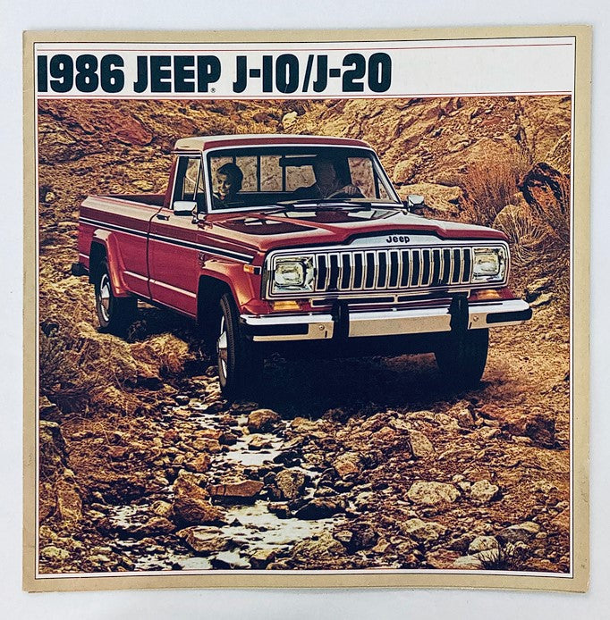 1986 Jeep J-10 / J-20 Car Dealer Showroom Sales Brochure Guide Catalog