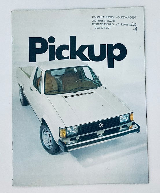 1982 Volkswagen Pickup Trucks Dealer Showroom Sales Brochure Guide Catalog