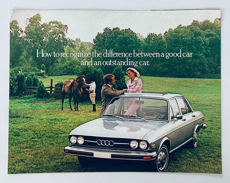 1976 Audi 100LS Dealer Showroom Sales Brochure Guide Catalog