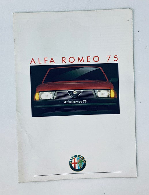 1988 Alfa Romeo 75 Car Dealer Showroom Sales Brochure Guide Catalog