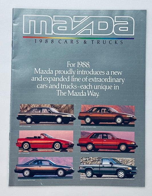 1988 Mazda Cars & Trucks Dealer Sales Brochure Guide Catalog