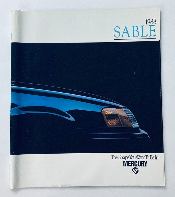 1988 Mercury Sable Car Dealer Sales Brochure Guide Catalog