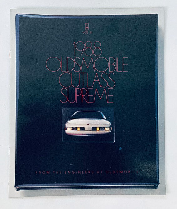 1989 Vol III Oldsmobile Cutlass Supreme Showroom Sales Brochure Guide Catalog