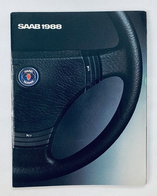 1988 Saab Car Dealer Showroom Sales Brochure Guide Catalog