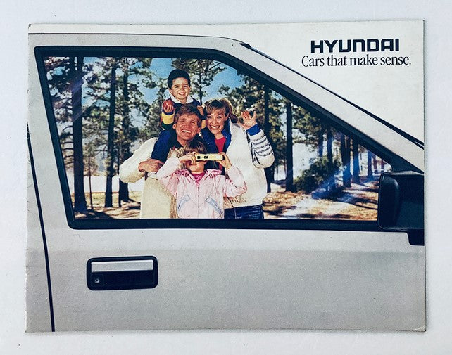 80s Hyundai Dealer Showroom Sales Brochure Guide Catalog