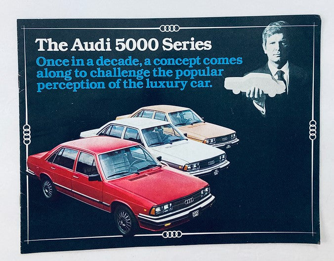 1981 Audi 5000 Series Car Dealer Showroom Sales Brochure Guide Catalog