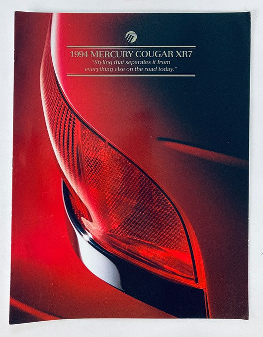 1994 Mercury Cougar XR7 Dealer Showroom Sales Brochure Guide Catalog